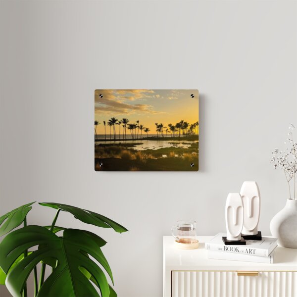 Serenity in Paradise: Hawaiian Sunset Acrylic Wall Art Panel - Image 11