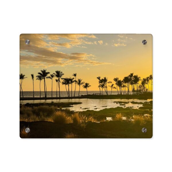 Serenity in Paradise: Hawaiian Sunset Acrylic Wall Art Panel - Image 9